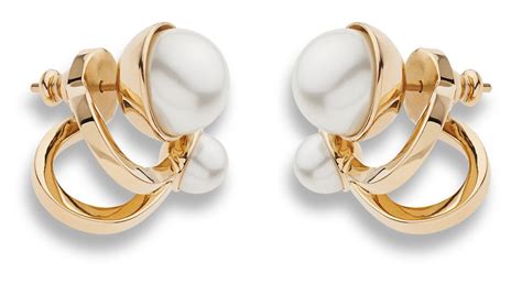 dior ohrribge|Dior earrings double pearl.